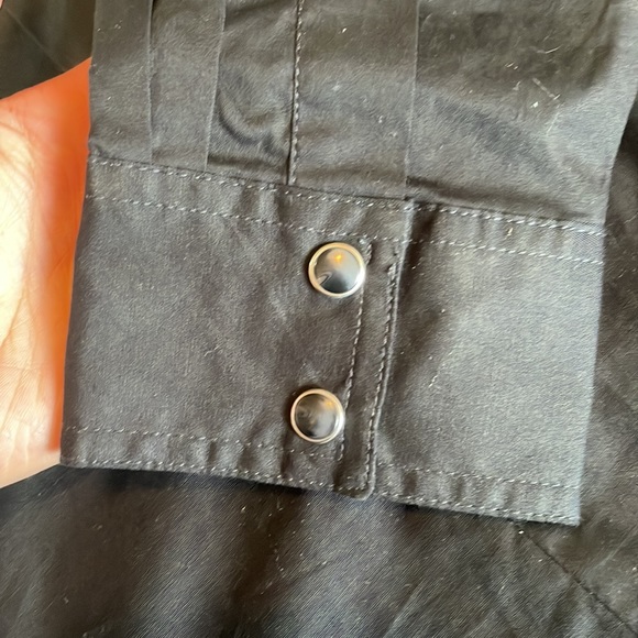 Vintage Wrangler black Pearl Snap Button Shirt western cowboy - Picture 4 of 9